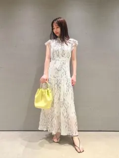 【週末限定値下げ】FRAY I.D シフォンプリーツプリントワンピース