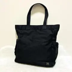 【希少】ポーター PORTER トートバッグ ブラック サイドポケット