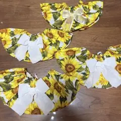 わんちゃんスタイ　ひまわり　ハンドメイド