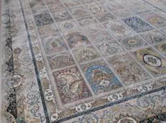 立体柄、144万ノット！本場イラン産 高密度織絨毯！円形200cm‐200461 立体柄、144万ノット！本場イラン産 高密度織絨毯！円形200cm‐200461
