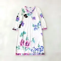 近年美品 LEONARD レオナール ストレッチ チュニック ワンピース 42