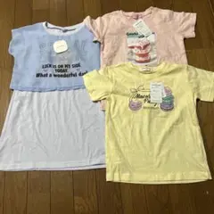 ワンピース、半袖2枚、計3枚セット 120 夏