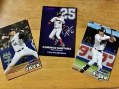 プロ野球チップス2025第1弾 ヤクルトスワローズ3枚セット　サンタナサイン入り