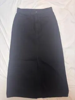 UNIQLO ユニクロ　デニムロングスカート　ブラック　58