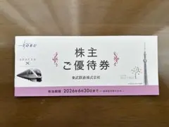 東武鉄道 株主ご優待券