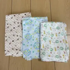 ガーゼ生地セット（動物・水玉模様）　手作り　赤ちゃん　3点セット