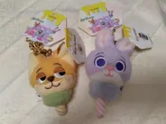 ズートピア　ニック&ジュディ　マスコットキーホルダーアイスキャンディー