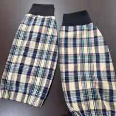 ハンドメイド　チェック柄アームカバー