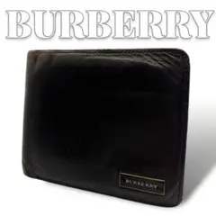 BURBERRY レザー ノバチェック ブラウン メンズ 折り財布 6943