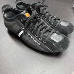 ルイヴィトン スニーカー ジャーマントレーナー ロゴ レザー 黒