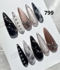 現品ネイルチップ　ちゅるん十字架 ギャル シズニルック ロングネイル 推し 地雷