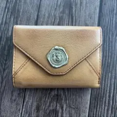 サンヒデアキミハラ　ベージュ　三つ折り財布