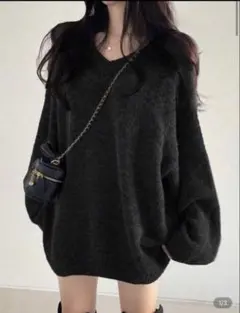 SHEIN ニット ドロップショルダー カジュアルセーター