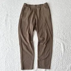 ユニクロ 裏フリース テーパード カーキ L イージーパンツ ストレッチ 防寒