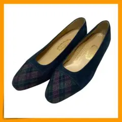 現行品✨️極美品✨️ギンザヨシノヤ　スクエアトゥ　パンプス　ブラック23.5 ギンザヨシノヤ 銀座ヨシノヤ/Yoshinoya パンプス 23 1/2 - レザー 黒