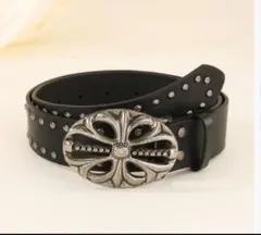 ベルト　スタッズ　ブラック　十字架　クロスバックル　y2k 　グランジ　アメカジ