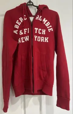 秋冬　Abercrombie & Fitch レッドパーカー XLサイズ