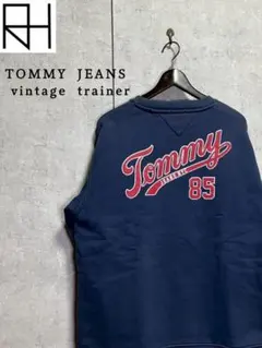 TOMMY JEANS ロゴバックプリントスウェット ネイビー L