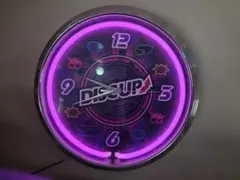 DISCUP ネオンクロック パチスロ 壁掛け時計 DISC UP壁掛け時計 ネオンライト - メルカリ