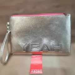 アソコ クラッチバッグ シャンパンカラー