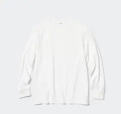 ユニクロ　エアリズムコットンUVカットクルーネックT 長袖Sサイズ　白