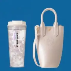 スタバ SAKURA2026 タンブラー ホワイト ショルダーバッグ