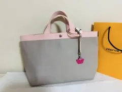 新品タグ付 エルベシャプリエ コーデュラ舟型トートLタマラ ドラジェ