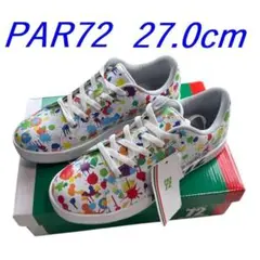 新品 27.0cm PAR72 ゴルフシューズ スパイクレス レインボー