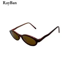 レイバン 度なし オーバル型 サングラス アイウェア レッド ブラウン メガネ