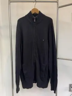 TOMMY HILFIGER ネイビー ジップアップセーター XXL