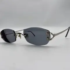 良品 Cartier サングラス メタル リムレス ツーポイントのサムネイル