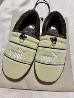 PUMAタフモック　ジャージー28㎝　スリッポン　ベージュ　シューズ　ボア