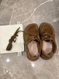 LOEWE スエード ローファー ブラウンのサムネイル