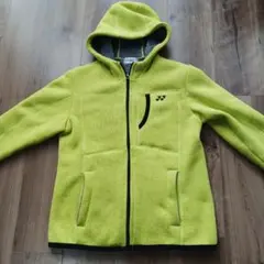 YONEX フード付きウォームアップウェア ライムグリーン