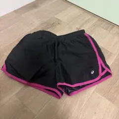 asics レディース ショートパンツ Lサイズ ブラック ピンク