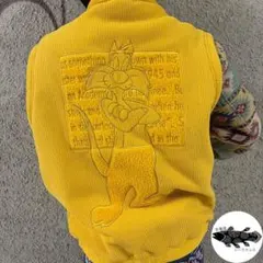【かのん様専用】⭐︎肉厚ベスト バックビッグロゴ パイル地 刺繍 山吹色 L程度