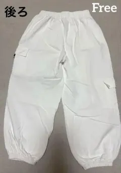 中古　レディース　カーゴパンツ　ホワイト　Free size