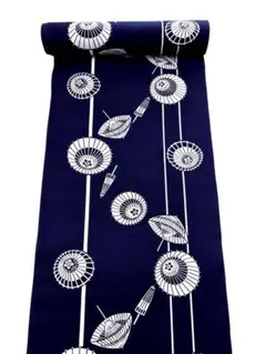 濃紺のスッキリした浴衣反物