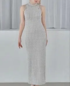 完売品ANDMARY Daisy knit dress ロングワンピース グレー - メルカリ
