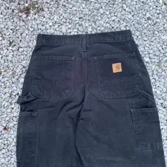 Carhartt カーハート ブラックデニムパンツ USA製 フェード34 - メルカリ