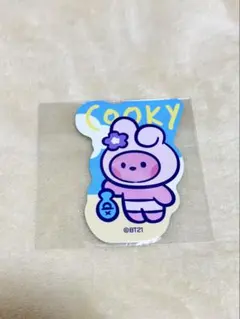 BTS BT21 ジョングク COOKYクッキー ダイカットステッカー