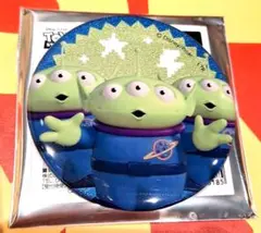トイストーリーカフェ ビッグラメ缶バッジ エイリアン リトルグリーンメンのサムネイル