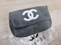 d*マ様 CHANEL シャネル ミニバッグ ポーチ チャコールグレー×ホワイト
