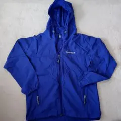 mont-bell キッズウインドブレーカー 140サイズ 青