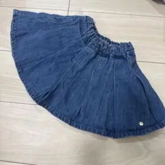 デニムフレアスカート ショートパンツ付き　スカパン　デニム