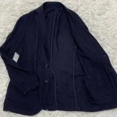 近年モデル✨ユナイテッドアローズ リネン100 アンコンジャケット ネイビー M