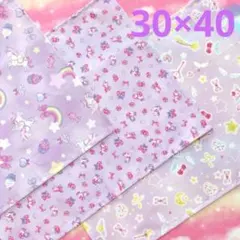 ナフキン♡ランチョンマット3枚セット パープル 4P1