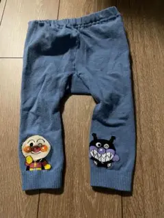アンパンマン　バイキンマン　ダダンダン 刺繍入り　ブルー　パンツ 100