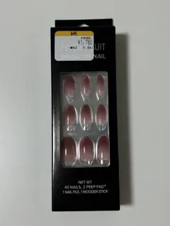 Finger Suit Press-On Nail ピンク系グラデーション