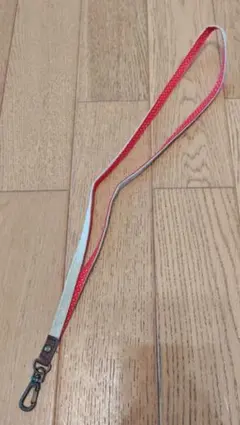 ネックストラップ リネン×ドット柄のサムネイル